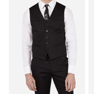 Express cotton sateen stretch suit vest. Size M